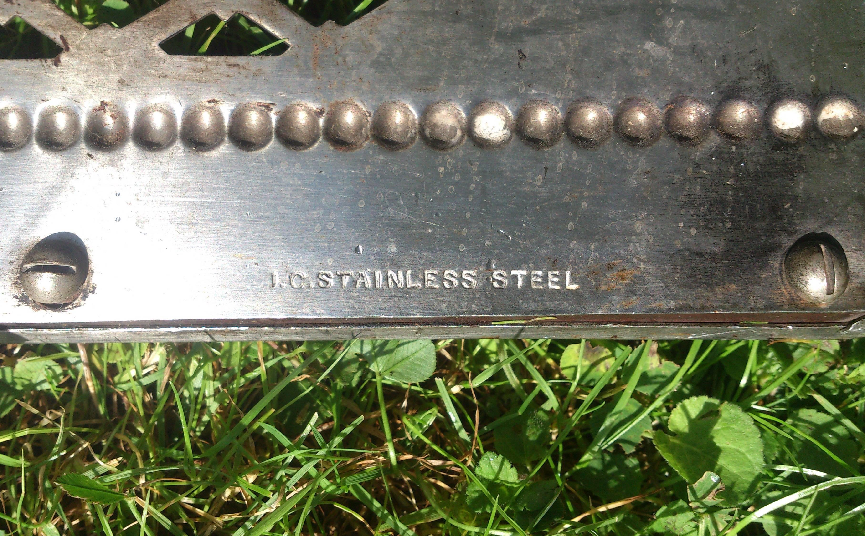 Very Usual Early 20th Century Fire Fender Made of Stainless Steel 4