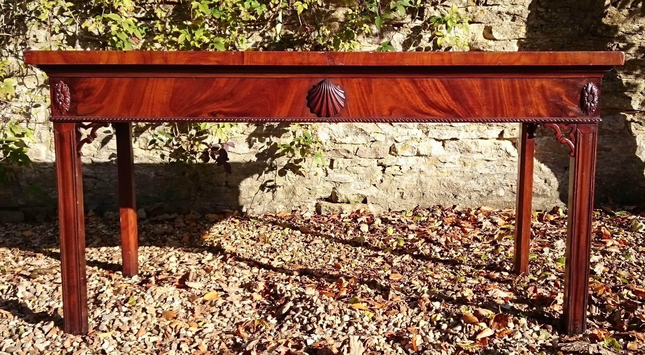 Georgian 18th Century Mahogany Console Table For Sale