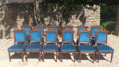 Set of 12 Comfortable Dining Chairs from 1860