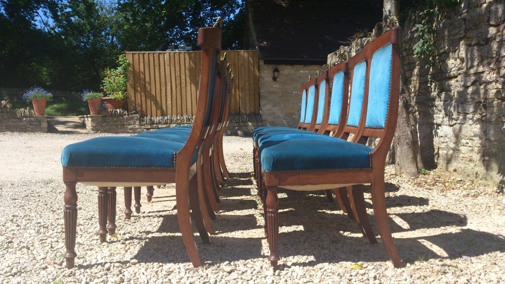 Napoleon III Set of 12 Comfortable Dining Chairs from 1860 For Sale