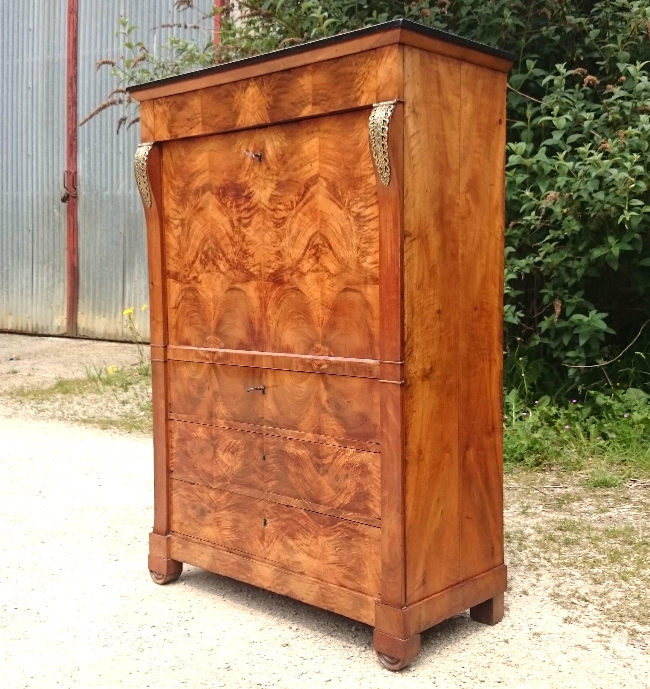French Antique Secrétaire à Abattant or Fall Front Secretary