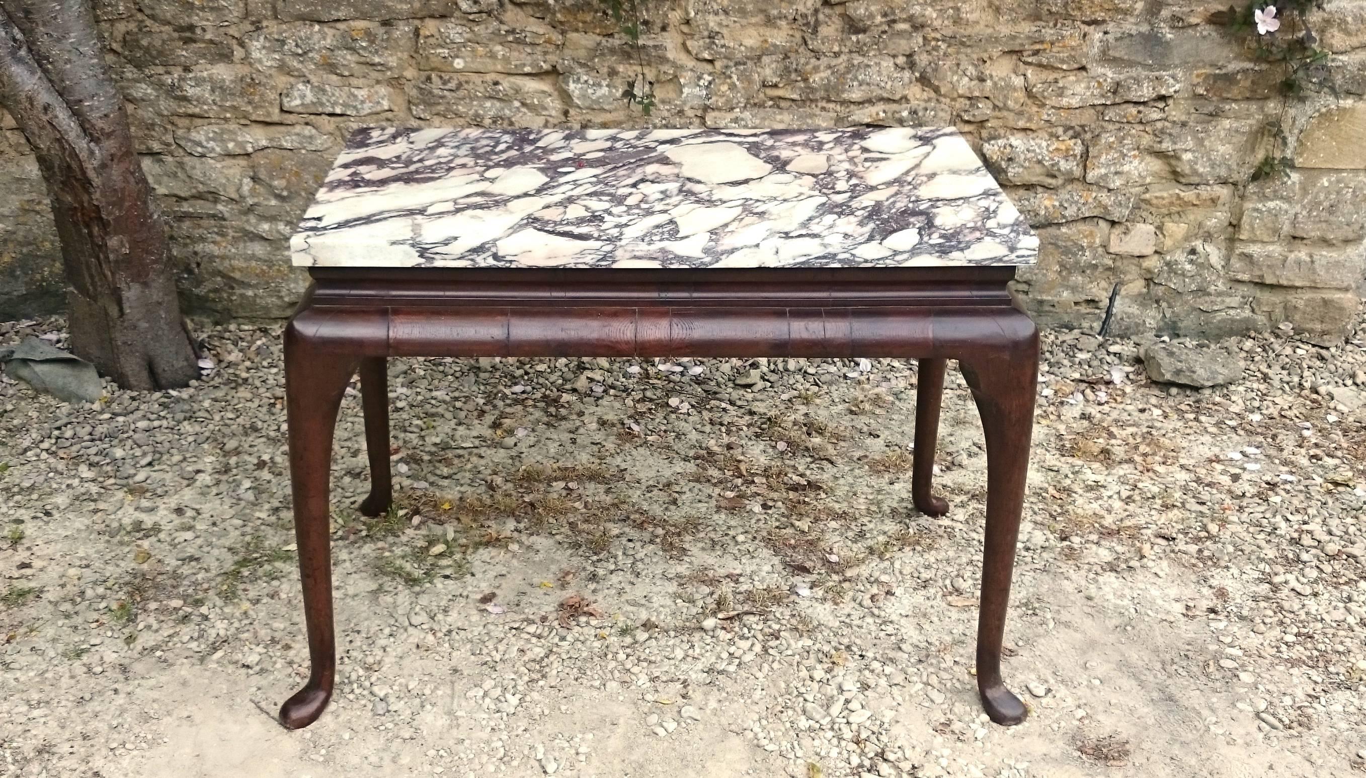 marble topped console table