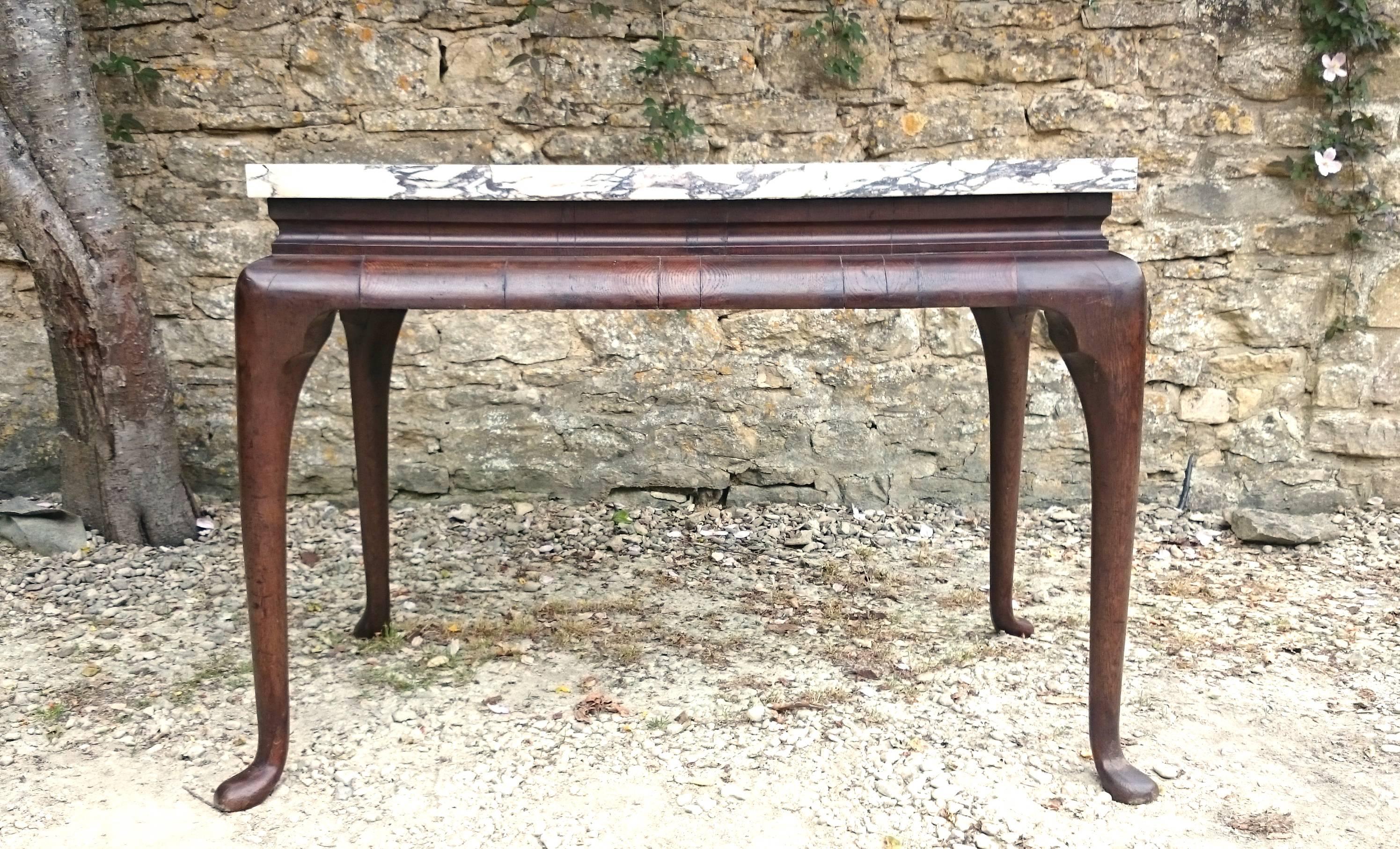 Early 18th Century Marble-Top Console Table 1