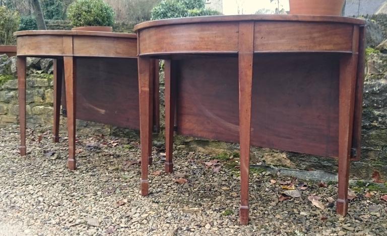 George Iii Period Mahogany 18th Century Antique D End Dining Table At 1stdibs