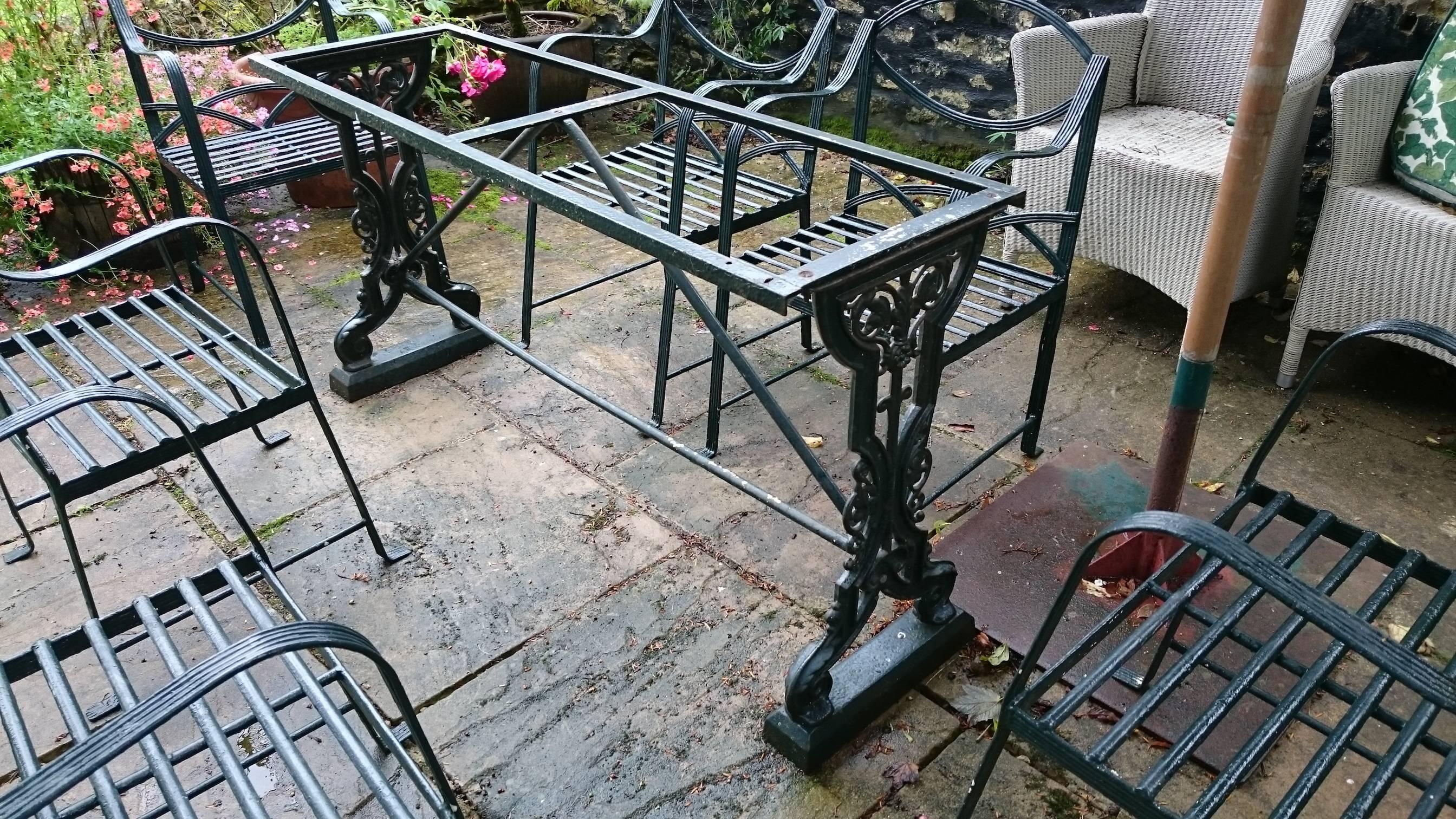 British 19th Century Victorian Cast Iron Antique Table Base