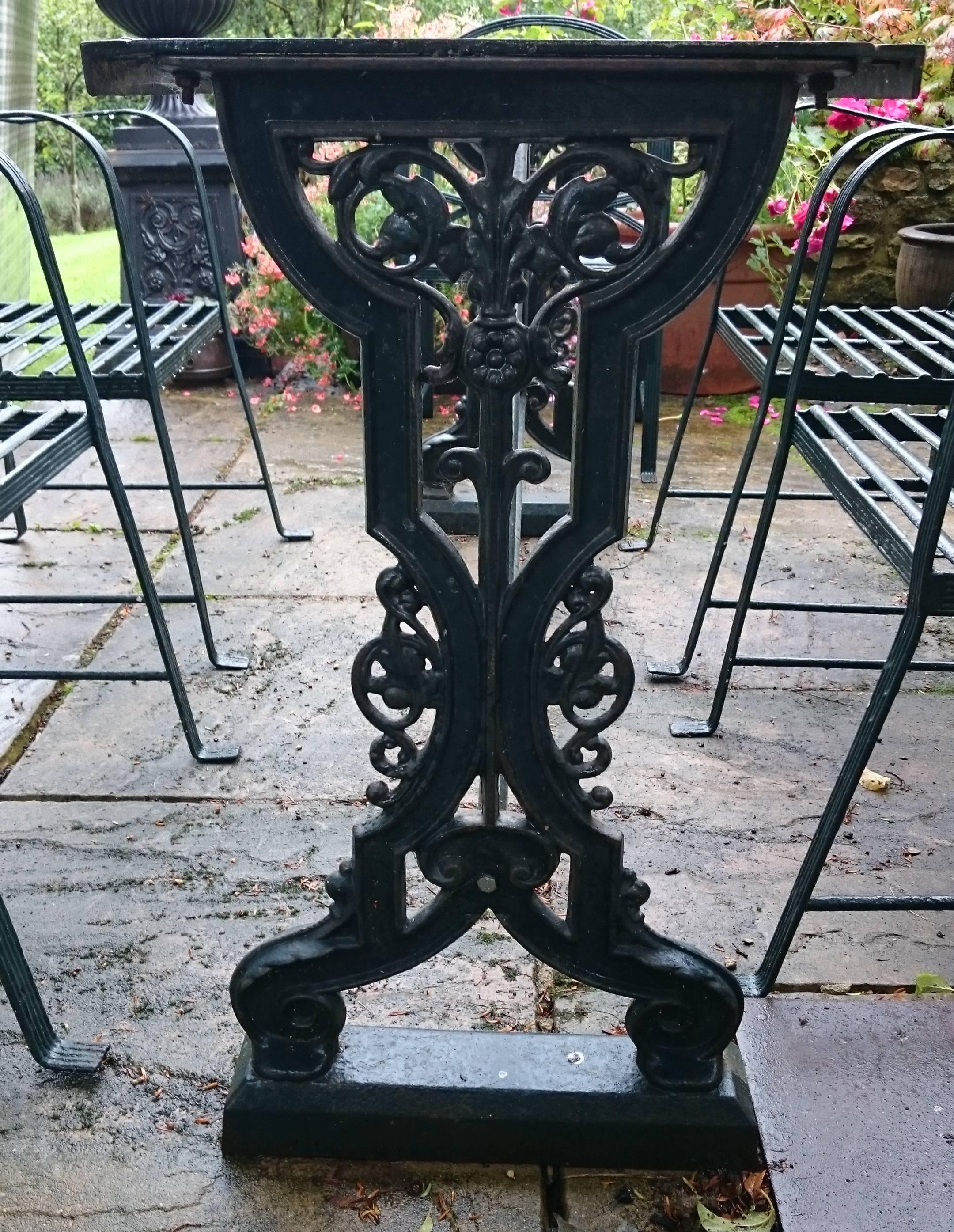 19th Century Victorian Cast Iron Antique Table Base 1