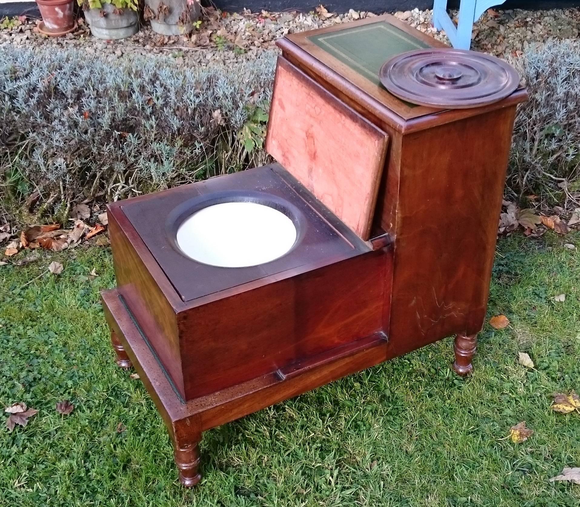 Early 19th Century Regency Mahogany Bedroom Step Commode In Good Condition For Sale In Gloucestershire, GB