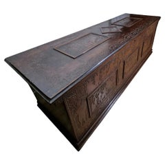 16th Century Venetian Renaissance Cedar Wood Cassone Chest