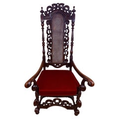 Sillón de nogal del siglo XVII, de la época de Guillermo y María