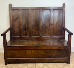 Banco de roble y fresno del siglo XVIII