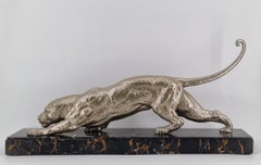 Art-Déco-Skulptur „Jagender Panther“ von D. H. Chiparus