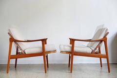 Reclining Lounge Chairs by Fredrik Kayser