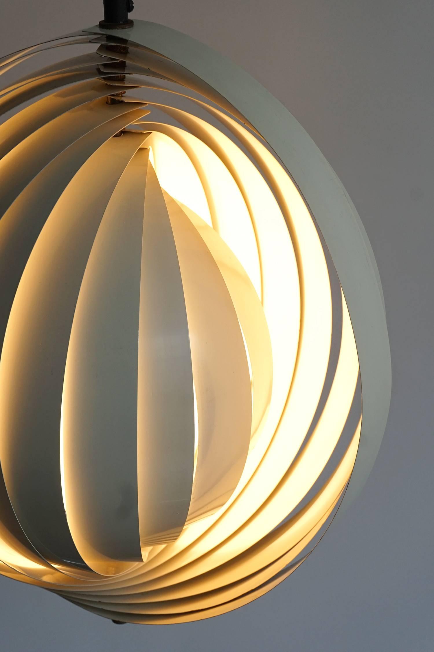 Louvered Moon Pendant Light In Good Condition In Brooklyn, NY