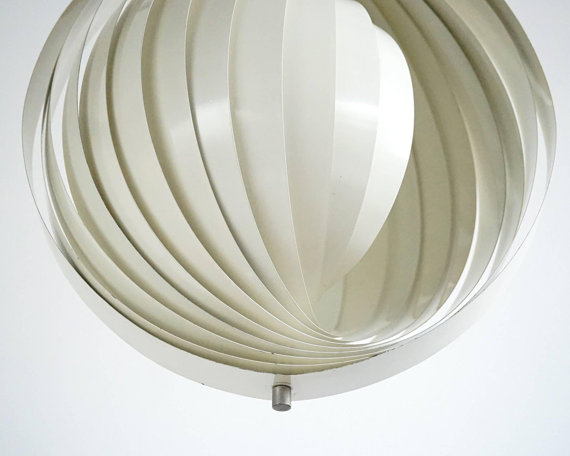 20th Century Louvered Moon Pendant Light