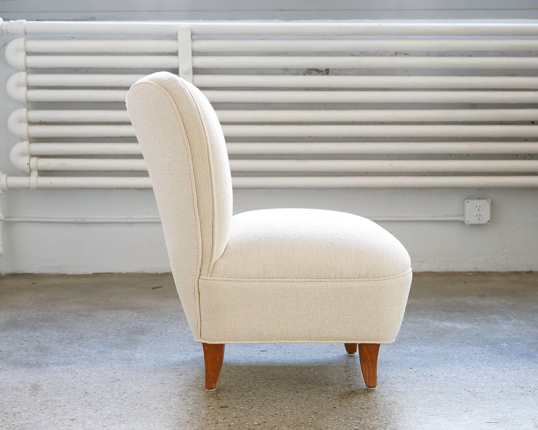 Upholstery Vladimir Kagan Attributed Fireside Chair