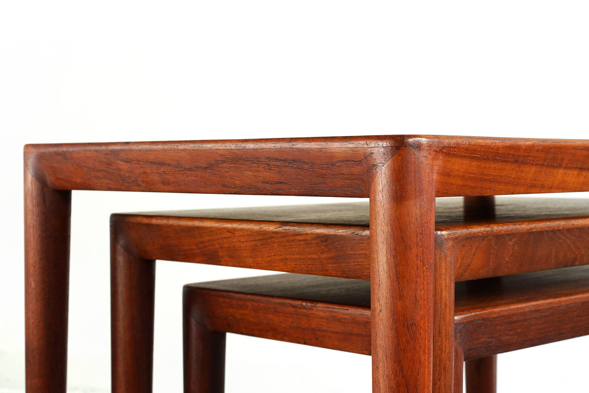 Danish Nesting Tables by Erik Riisager Hansen In Good Condition In Brooklyn, NY