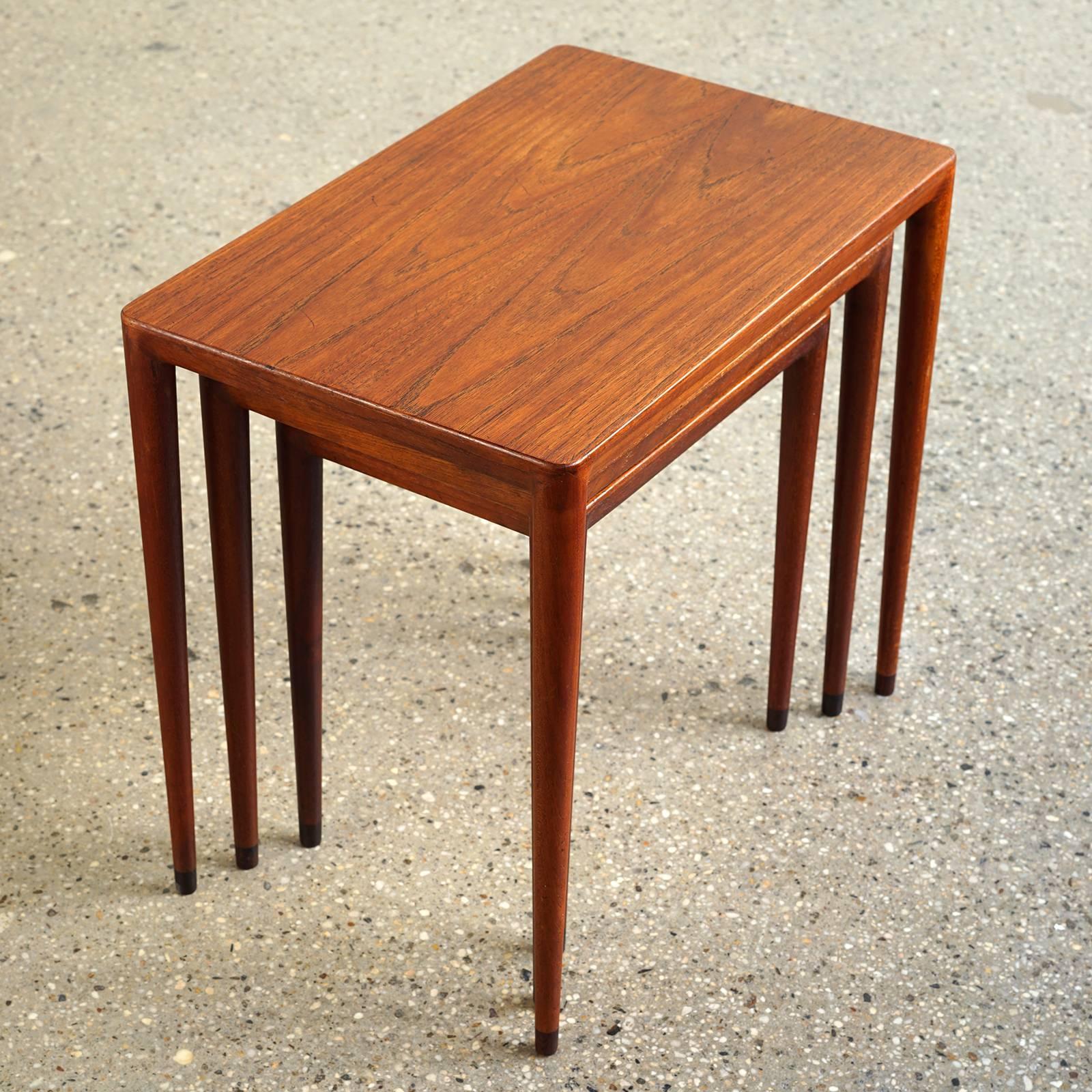 Rosewood Danish Nesting Tables by Erik Riisager Hansen