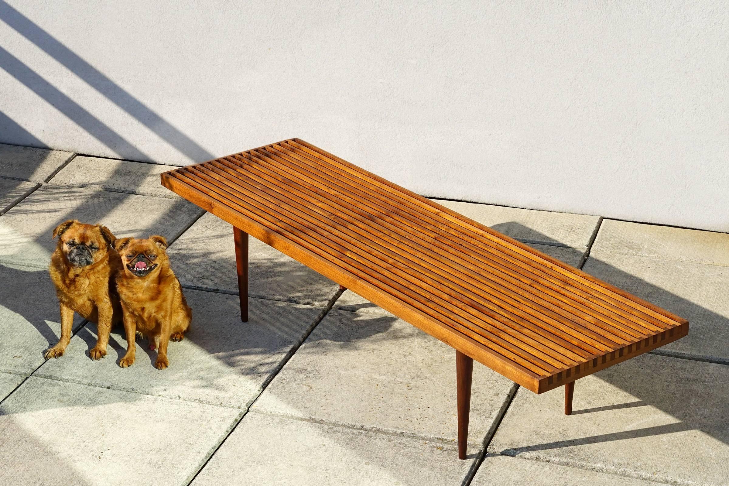 Slat Bench or Table by Mel Smilow In Good Condition In Brooklyn, NY