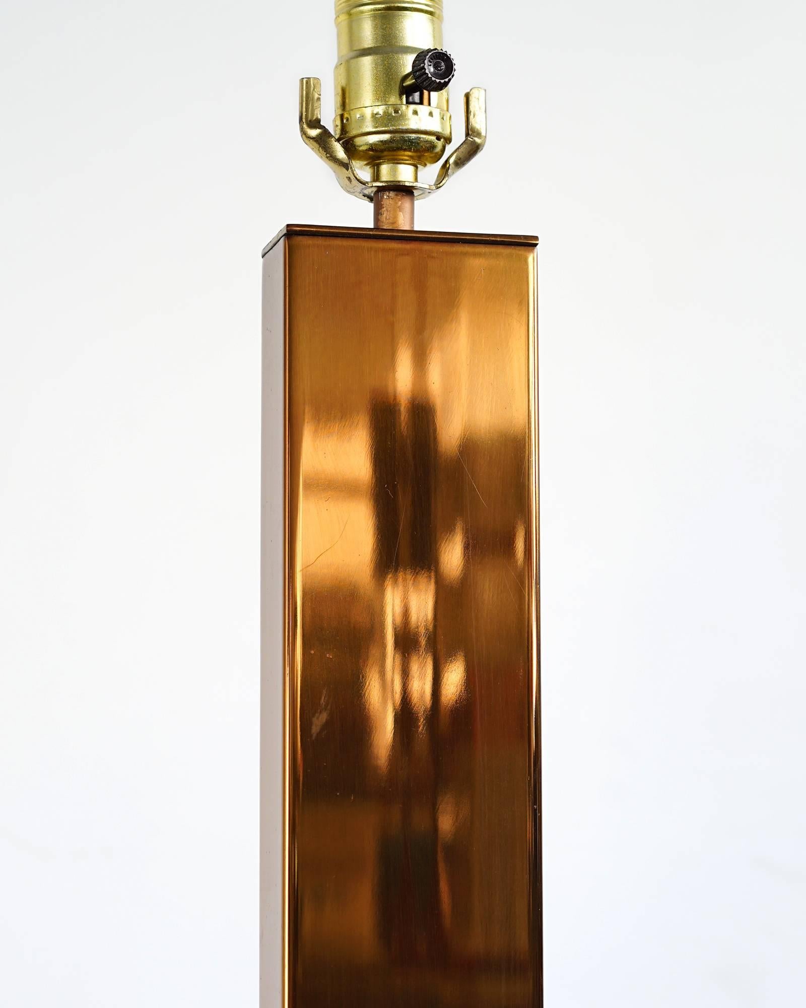 American George Kovacs Copper Skyscraper Lamp