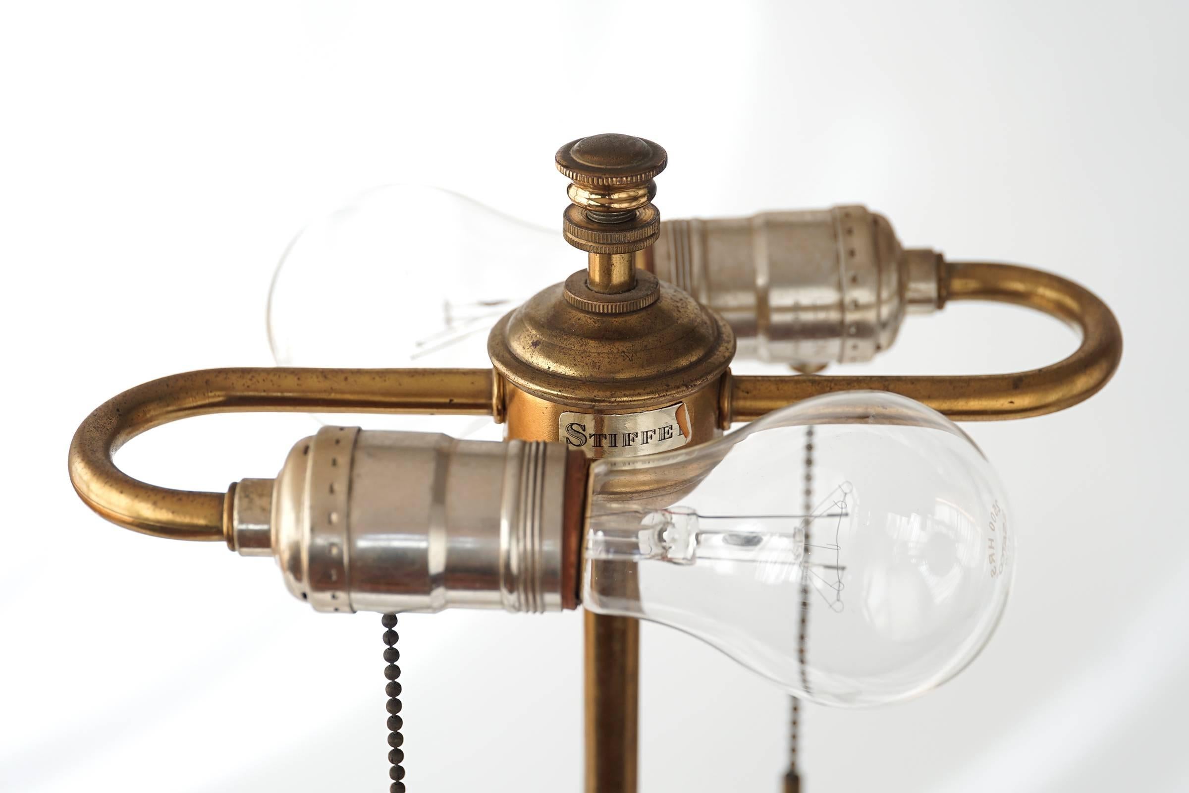American Midcentury Brass Lamp by Gerald Thurston