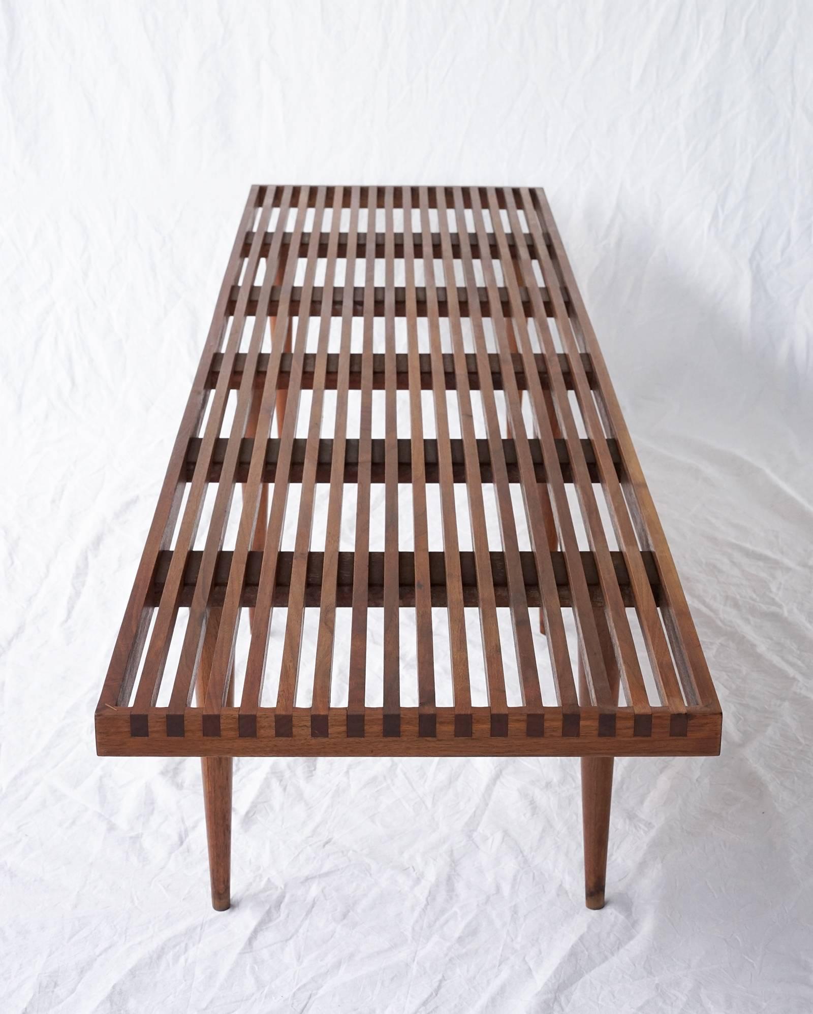 Mid-Century Modern Slat Bench or Table by Mel Smilow