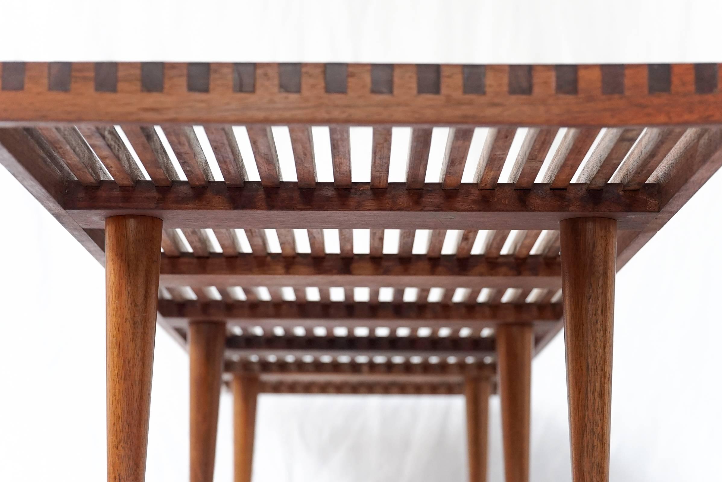 Wood Slat Bench or Table by Mel Smilow