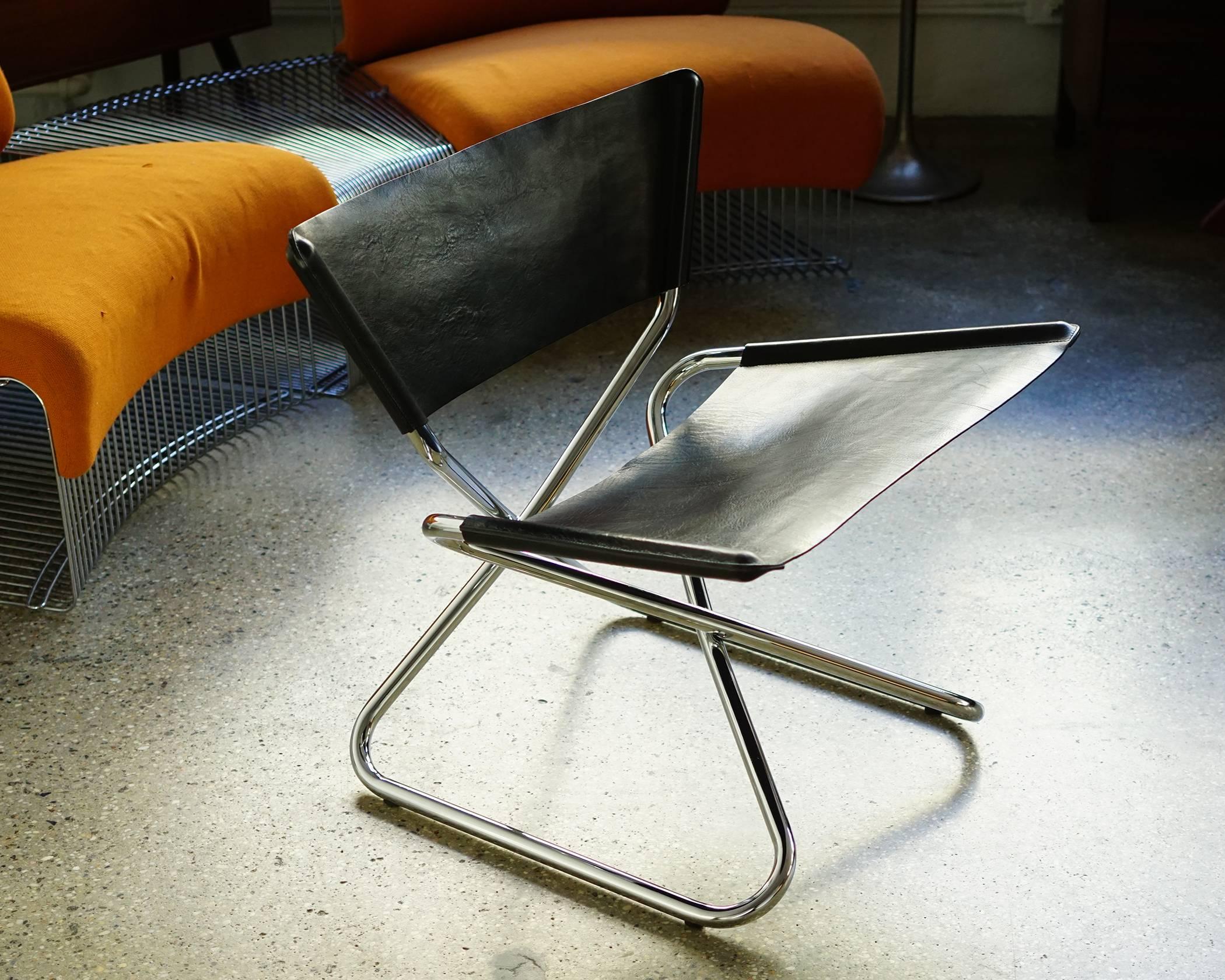 Leather Z-Down Chair by Erik Magnusson