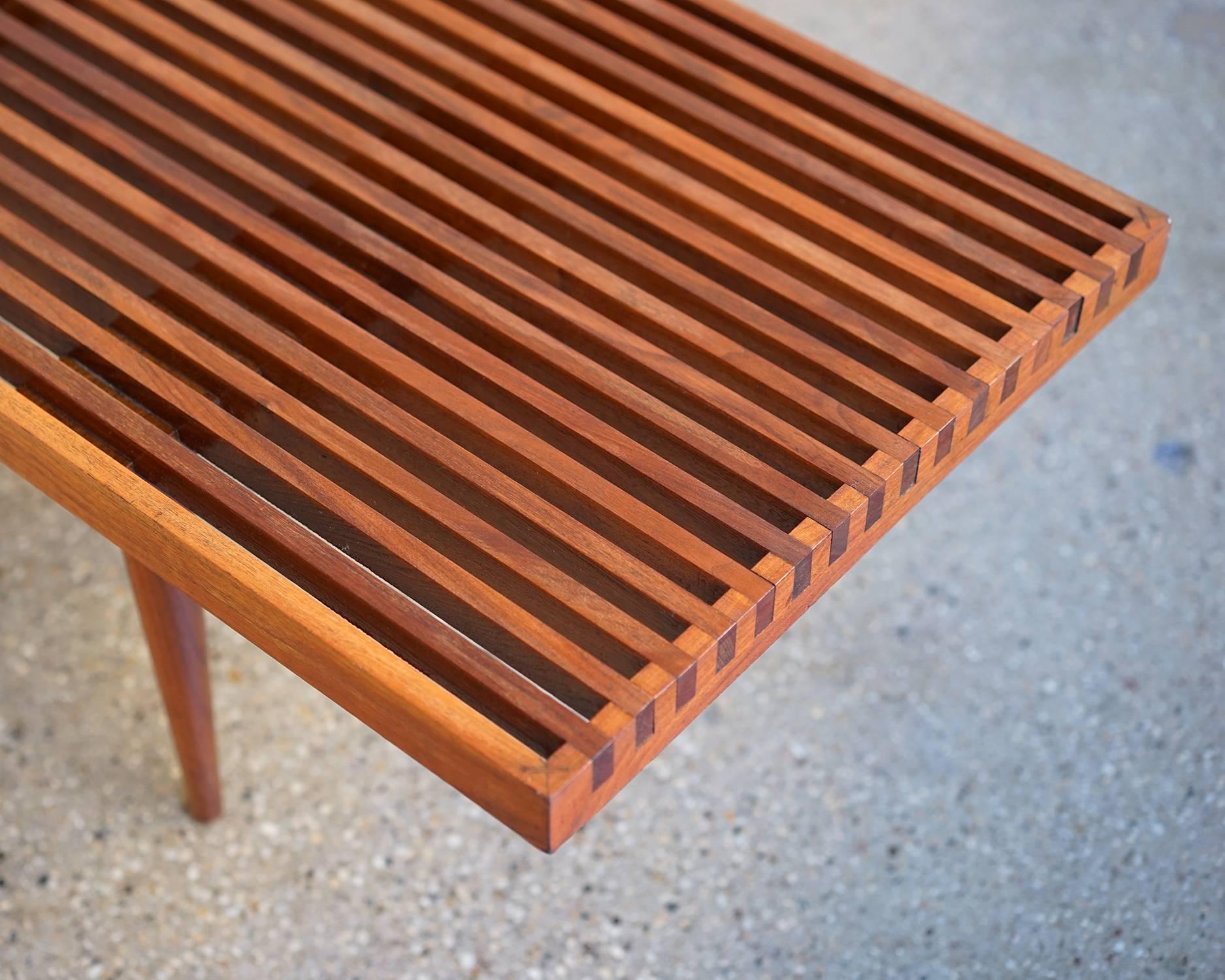 Mid-Century Modern Slatted Bench or Table by Mel Smilow