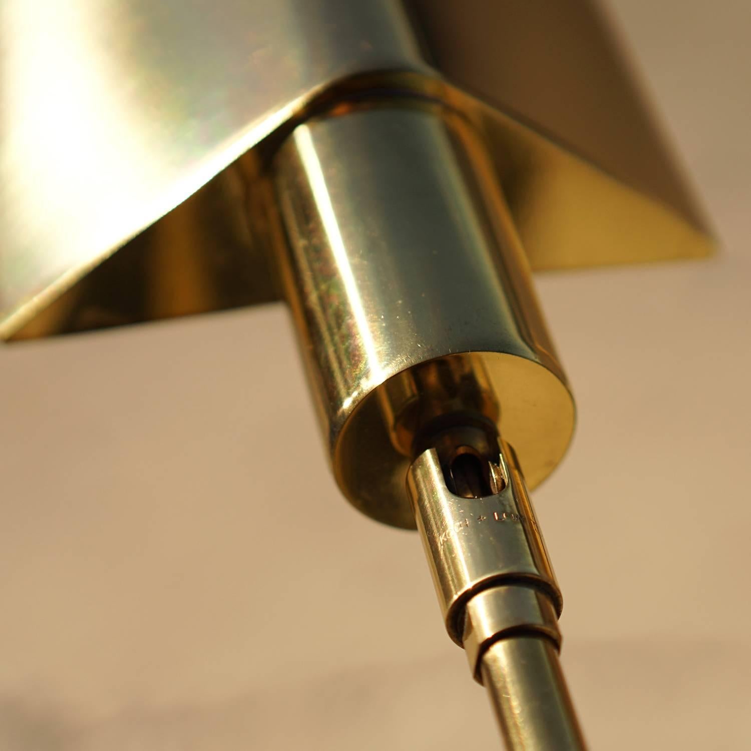 Modern Koch and Lowy Brass Floor Lamp