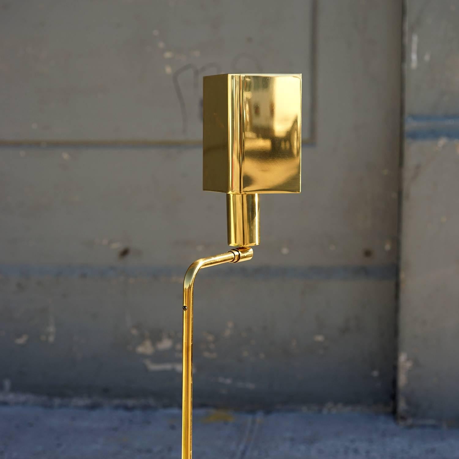 Plated Koch and Lowy Brass Floor Lamp