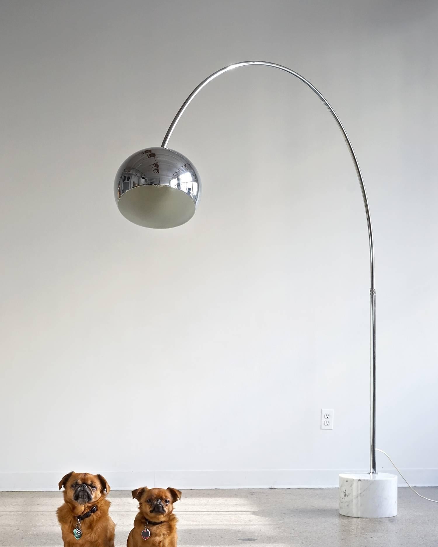 Late 20th Century Italian Arc Floor Lamp
