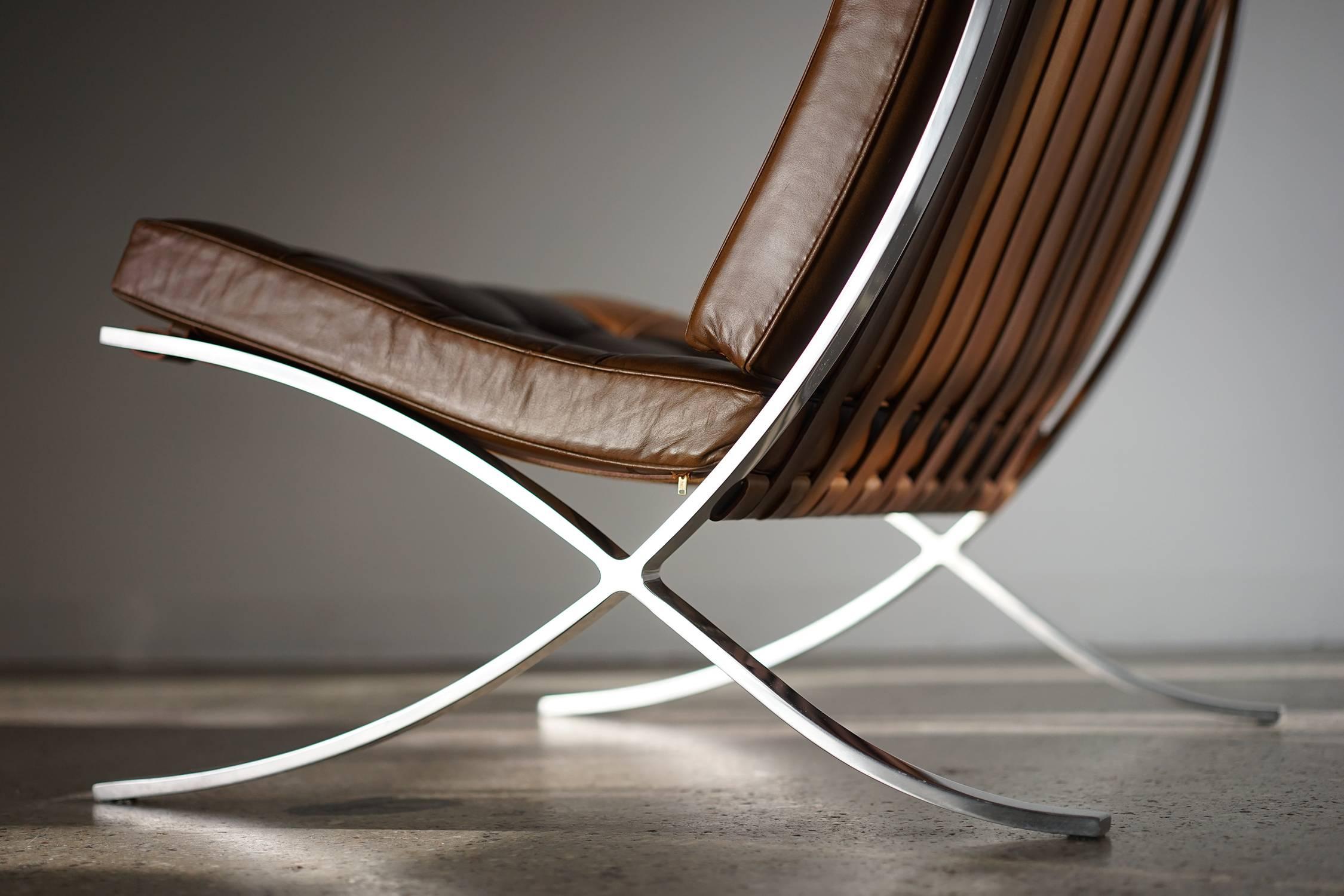 Metal Barcelona Chairs by Mies Van Der Rohe for Knoll