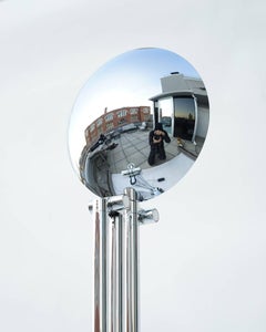 Articulated Chrome Floor Lamp by Herbert H. Schultes