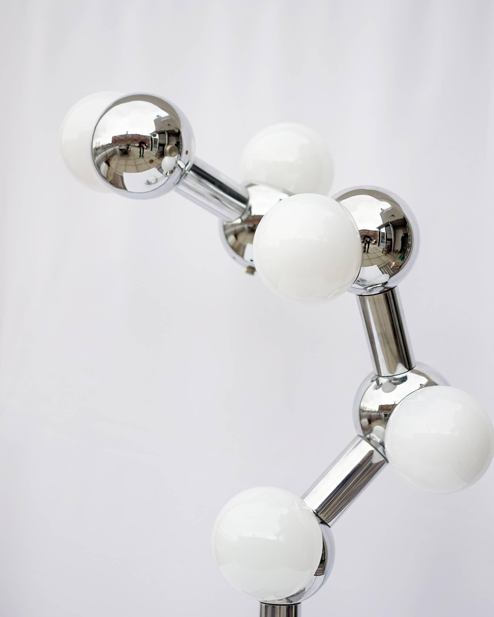 Space Age Chrome Molecule Lamp 5