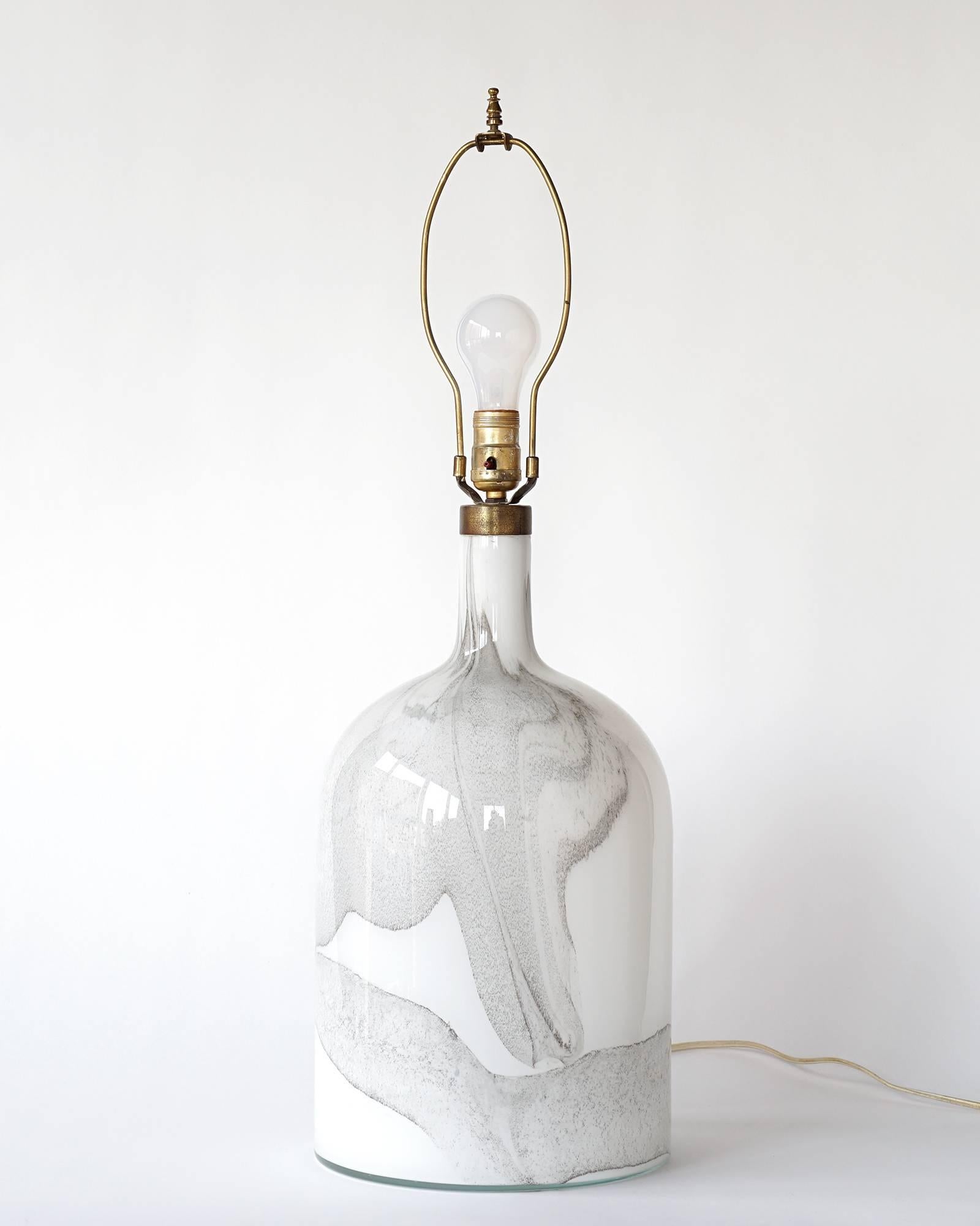 Scandinavian Modern Holmegaard Glass Lamp by Michael Bang