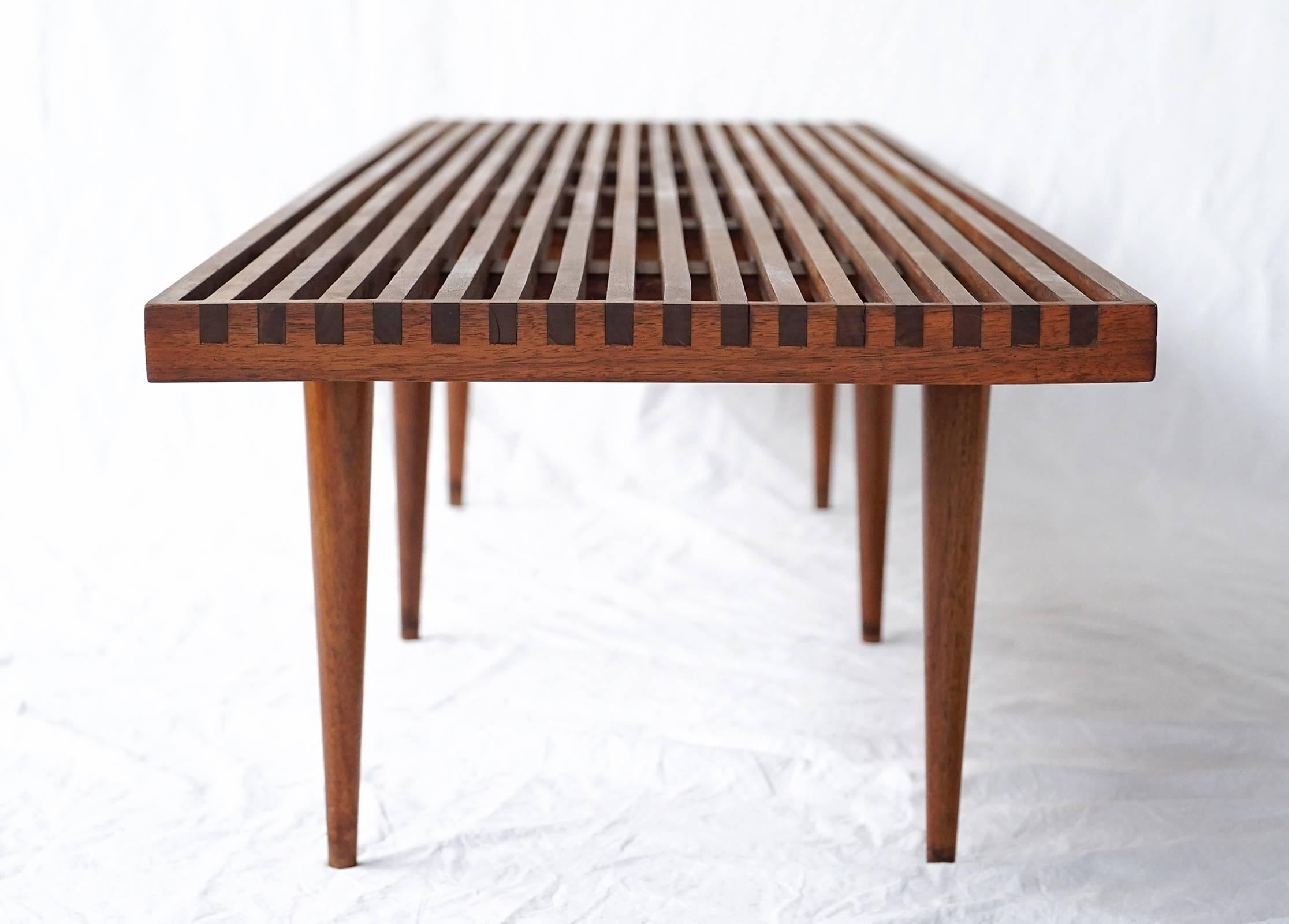 Mid-20th Century Slat Bench or Table by Mel Smilow