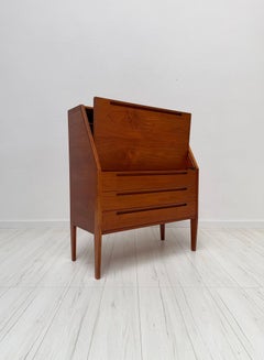 1960s Danish Teak Secretary Desk by Kai Kristiansen for Tørring Møbelfabrik