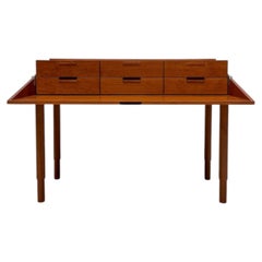 1980s B&B Italia Cherry Secretary Desk by Antonio Citterio