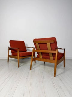 1960s Vintage Danish FD 164 Teak Lounge Chair by Arne Vodder for Cado