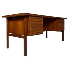 1960s Vintage Freestanding Danish Teak Writing Desk by Peter Løvig Nielsen
