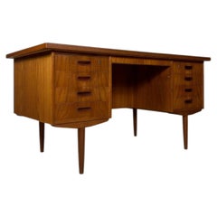 1960s Vintage Minimalistic Danish Teak Writing Desk