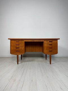 1960s Vintage Minimalistic Danish Teak Writing Desk