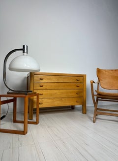 1960s Vintage Elm French Chest of Drawers by Maison Regain