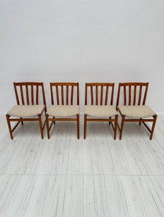 1960s Set of 4 Vintage Teak Dining Chairs by Slagelse Møbelværk