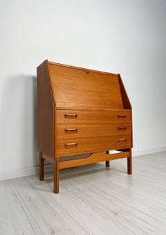 Dänischer Sekretär aus Teakholz im Vintage-Stil der 1960er Jahre von Dyrlund