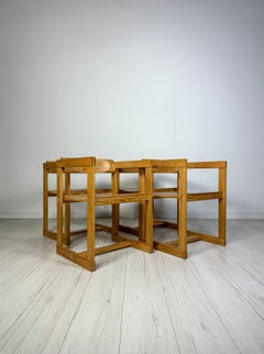 1960s Set of 4 Vintage Pine Model 313 Trybo Chairs by Edvin Helseth