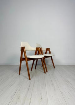 1960s Set of 2 Compass Teak Dining Chairs by Kai Kristiansen for Schou Andersen