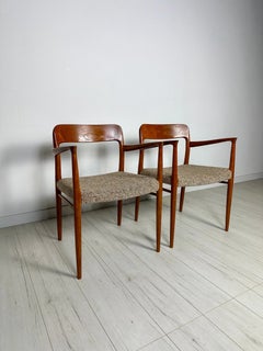 1950s Set of 2 Danish Teak Dining Chairs No. 56 by Niels O. Møller