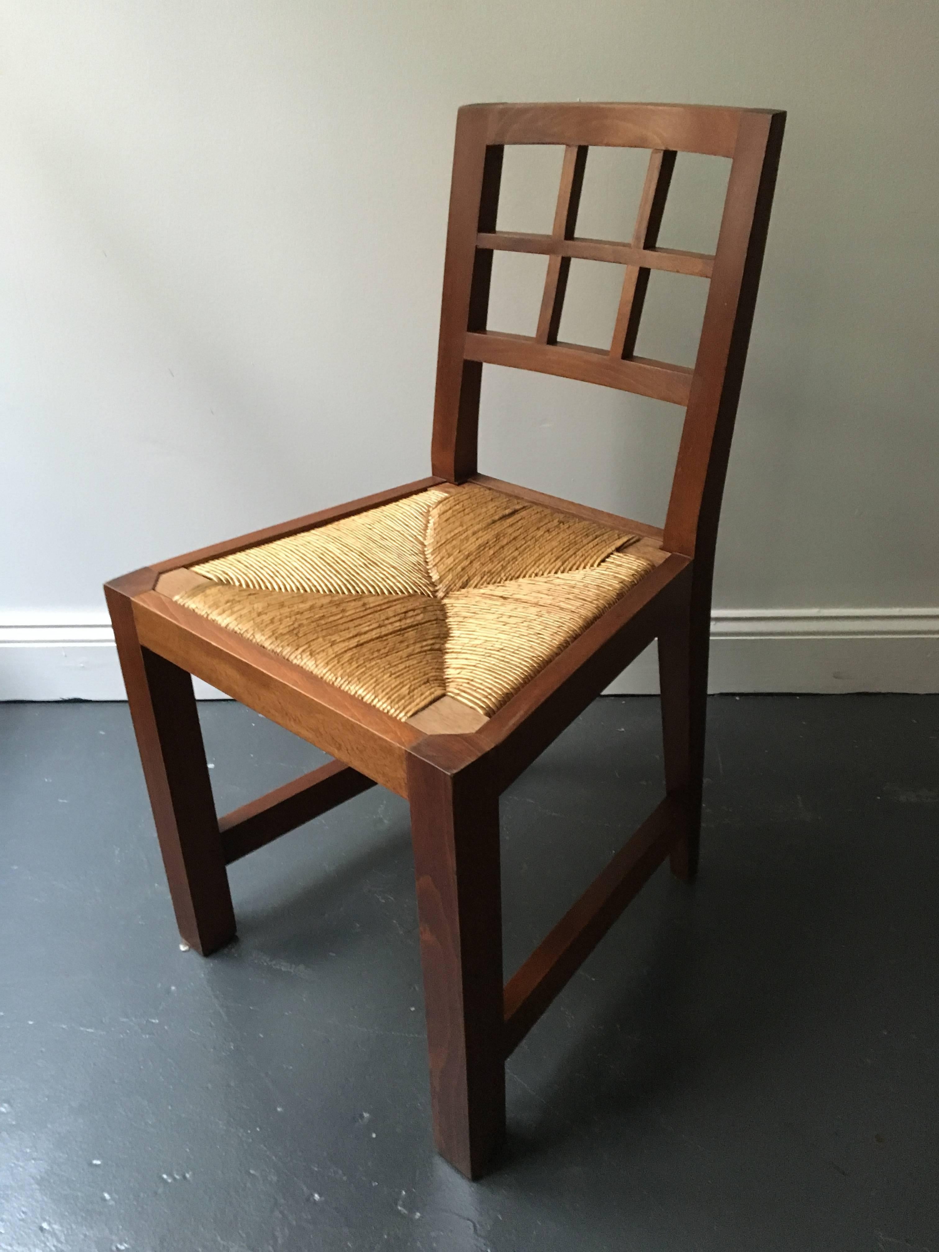 French Set of Six Side Chairs or Dining Chairs Attributed to Francis Jourdain For Sale