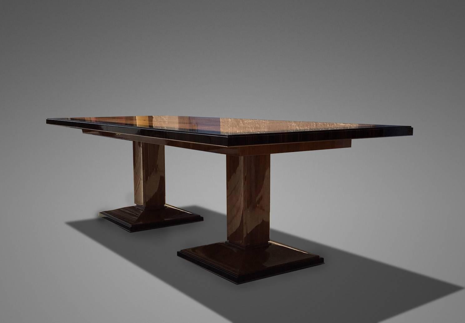 double pedestal table